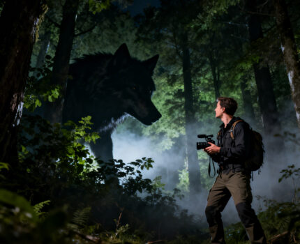 2025年主播深山直播遇狼人传说！镜头拍到巨型黑影当场吓坏